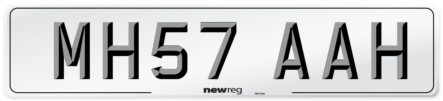 MH57 AAH Number Plate from New Reg